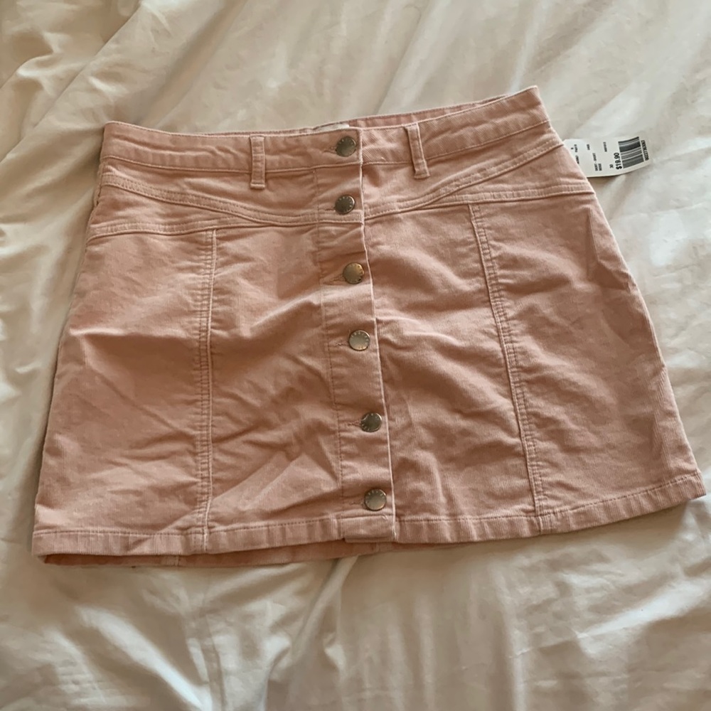 NWT light pink courderoy mini skirt
